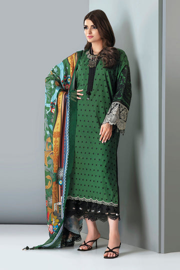 Cc21301 Green Khaadi Autumn Collection 2021